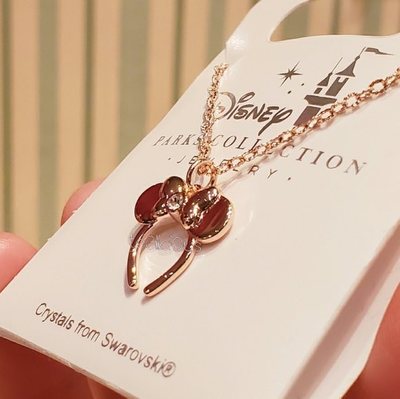 DISNEY SWAROVSKI MINNIE EARS HEADBAND NECKLACE - Picture 4 of 5